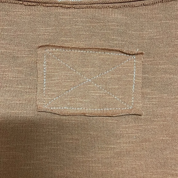 Perch by blu pepper size 1X and 3X rust Henley long sleeve raw hem oversize top - Picture 8 of 12